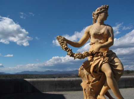 Biltmore statue with flower bough (2) (800x593)